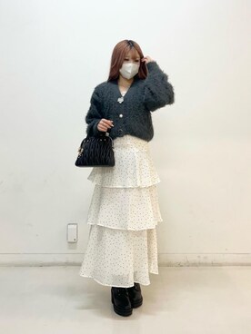 「MAJESTIC LEGON（マジェスティックレゴン）のレースアップショートブーツ（ブーツ、ブラック系）」を使った、ふうかさん（レディース・156cm）の秋コーディネート