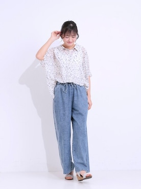 「公園コーデ」｜ゆゆさん（レディース・161cm）の夏コーディネート