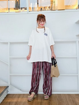 「公園コーデ」｜ゆゆさん（レディース・161cm）の夏コーディネート