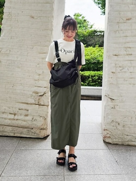 「公園コーデ」｜ゆゆさん（レディース・161cm）の夏コーディネート