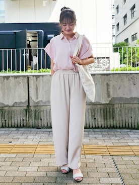 「公園コーデ」｜ゆゆさん（レディース・161cm）の夏コーディネート