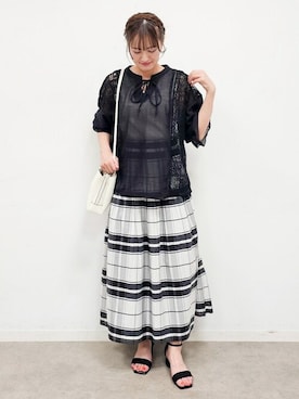 「アイテム（タンクトップ）」を使った、ゆゆさん（レディース・161cm）の夏コーディネート