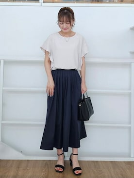 「アイテム（アクセサリー）」を使った、ゆゆさん（レディース・161cm）の夏コーディネート