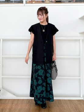 「アイテム（スカート）」を使った、ゆゆさん（レディース・161cm）の夏コーディネート