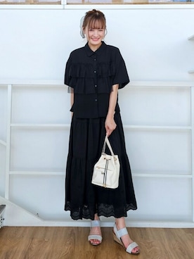 「Lee（リー）のアイテム」を使った、ゆゆさん（レディース・161cm）の夏コーディネート