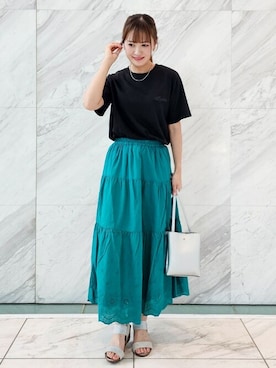 「SHOO・LA・RUE（シューラルー）のアイテム」を使った、ゆゆさん（レディース・161cm）の夏コーディネート
