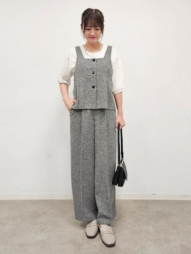 「アイテム（セットアップ）」を使った、ゆゆさん（レディース・161cm）の秋コーディネート