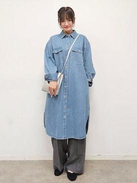 「SHOO・LA・RUE（シューラルー）の【軽量】ふわっと軽い3層ショルダーバッグ（ショルダーバッグ）」を使った、ゆゆさん（レディース・161cm）の秋コーディネート