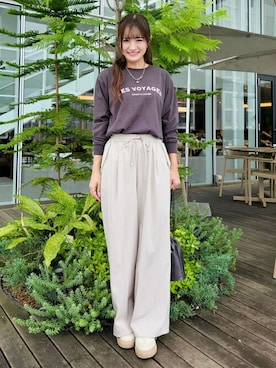 「SHOO・LA・RUE（シューラルー）のアイテム（スニーカー）」を使った、ゆゆさん（レディース・161cm）の秋コーディネート