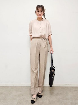 「DRESKIP（ドレスキップ）のアイテム（シャツ/ブラウス）」を使った、ゆゆさん（レディース・161cm）の秋コーディネート