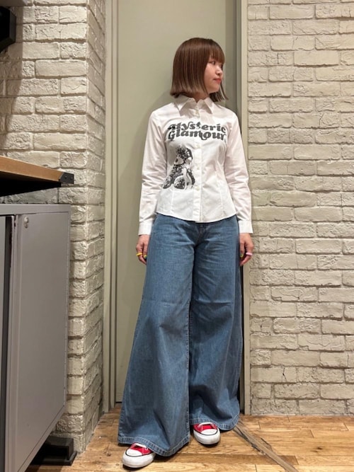 Hysteric Glamour クラッシュ加工 スタッズ グランジ 34 HYSTERIC GLAMOUR ヒステリックグラマー 0213AP08 34インチ SP