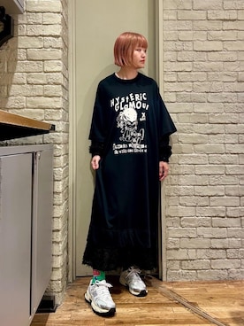 「アイテム（ソックス/靴下、グリーン系）」を使った、mariko.tさん（レディース・161cm）の夏コーディネート