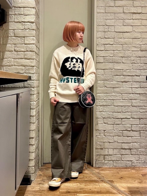 hysterics/蜘蛛の巣ニットタンク HYSTERIC GLAMOUR - MULTI WOMAN編込 セーター / ホワイト | Tempt