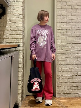 「HYSTERIC GLAMOUR（ヒステリックグラマー）のアイテム（ショルダーバッグ）」を使った、mariko.tさん（レディース・161cm）の秋コーディネート