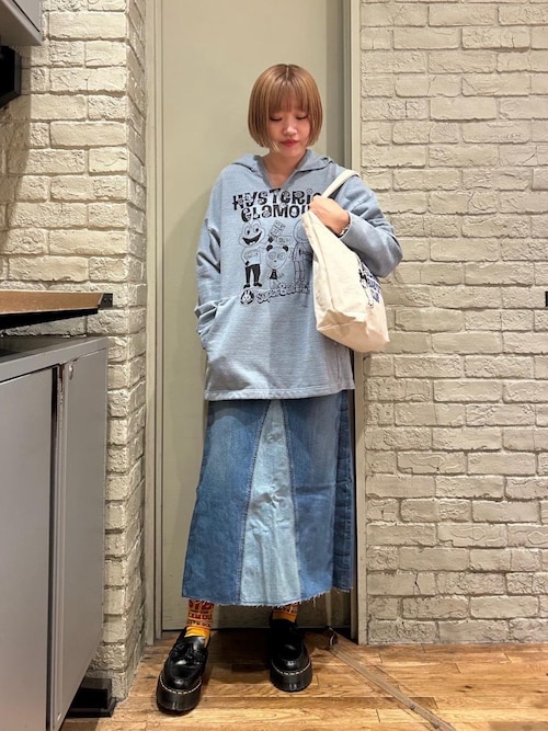 Hysteric Gramour スネークループ　デニムスカート SNAKE LOOP リメイクデニムスカート|HYSTERIC GLAMOUR WOMEN