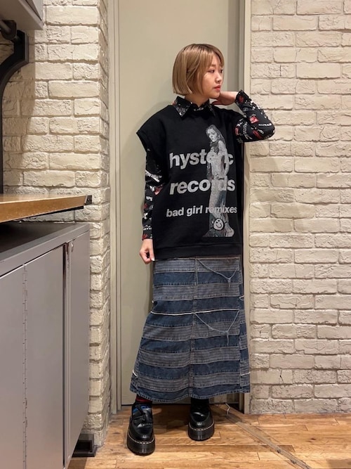 スクラッチロングデニムスカート（スカート）｜HYSTERIC GLAMOUR