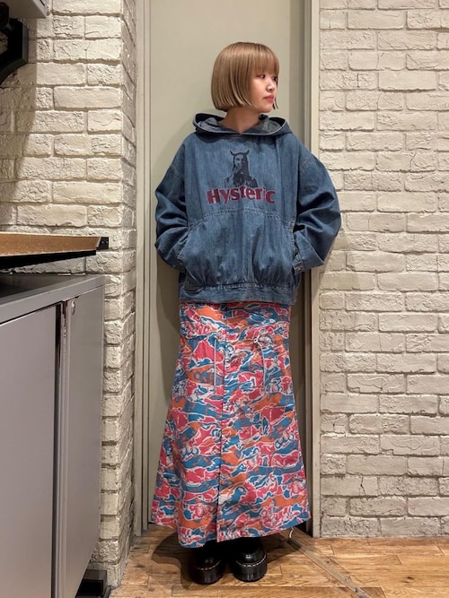 SPEAK NO EVIL刺繍 プルオーバーデニムシャツ（シャツ/ブラウス