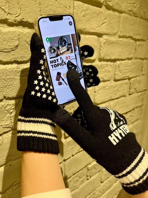 HYSTERIC GLAMOUR（ヒステリックグラマー） 手袋 SPEAK NO EVIL ニット