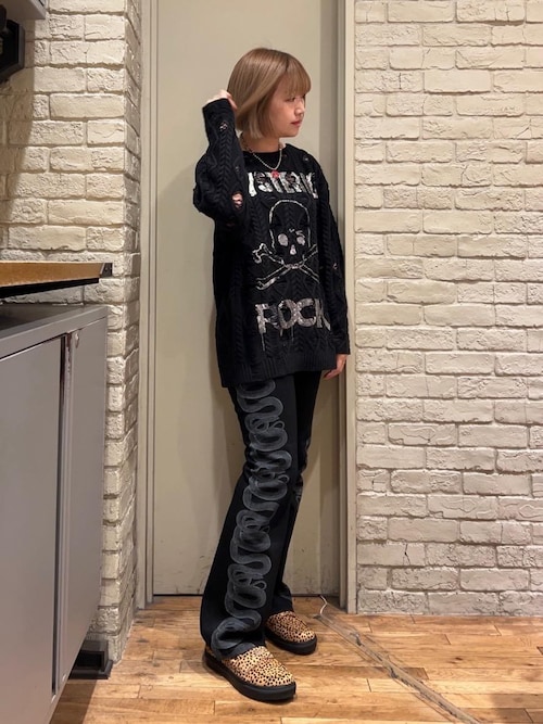 SNAKE LOOP柄デニムフレアパンツ（デニムパンツ）｜HYSTERIC GLAMOUR