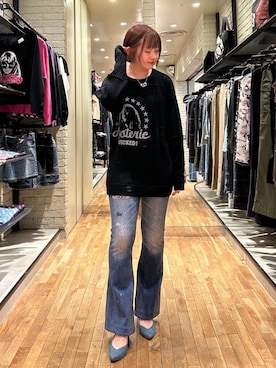 「HYSTERIC GLAMOUR（ヒステリックグラマー）のHANDCUFFS ネックレス（ネックレス、シルバー系）」を使った、mariko.tさん（レディース・161cm）の春コーディネート