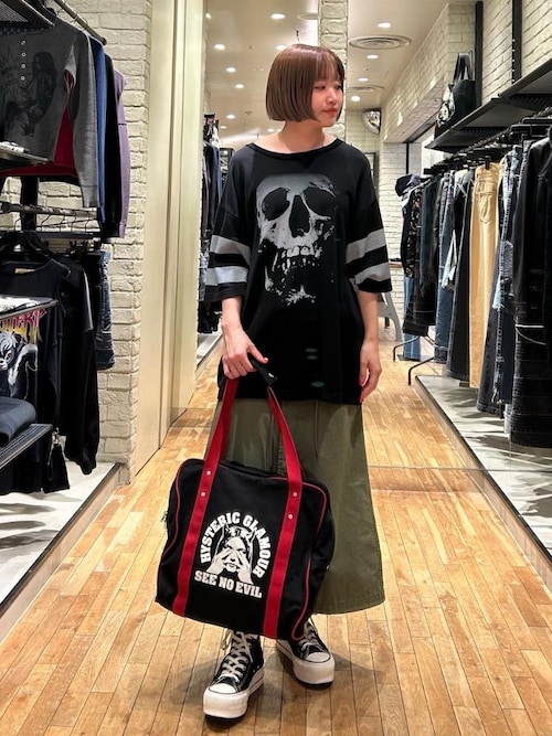 バッグ hysteric glammer see no evil SEE NO EVIL ダッフルバッグ|HYSTERIC GLAMOUR MEN | HYSTERIC GLAMOUR