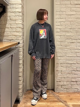 「HYSTERIC GLAMOUR（ヒステリックグラマー）のGIRL FUNK チェーンネックレス（ネックレス、シルバー系）」を使った、mariko.tさん（レディース・161cm）の春コーディネート