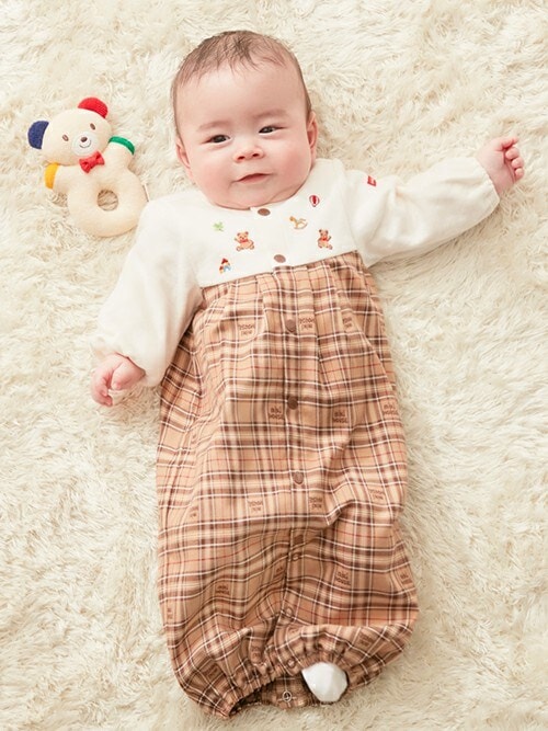 【新品未使用】ミキハウス mikihouse ロンパース　ダルマオール　サイズM チエコサクダルマロンパース80 ミキハウス