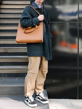 「WYM LIDNM（ウィム バイ リドム）のアイテム（ジャケット/アウター）」を使った、setup7_menさん（メンズ・183cm）の冬コーディネート