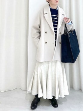 BABYLONEのチェスターコートを使った人気ファッション