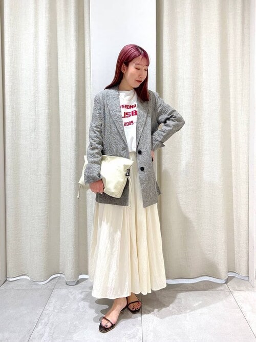 ☆美品☆【BABYLONE】クレープリネンチェックジャケット BABYLONE（バビロン）の「クレープリネンチェックジャケット