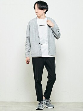 「MEN'S MELROSE（メンズメルローズ）のアイテム（カーディガン/ボレロ）」を使った、kentaro.tさん（メンズ・176cm）の夏コーディネート