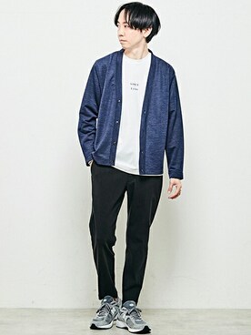 「MEN'S MELROSE（メンズメルローズ）のアイテム（カーディガン/ボレロ）」を使った、kentaro.tさん（メンズ・176cm）の夏コーディネート