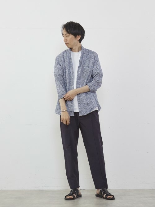 MEN'S MELROSE シャツ モチーフプリントジャージワンピース MEN'S MELROSE シャツ モチーフプリントジャージワンピース