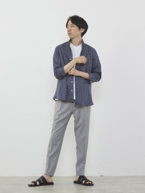 セール】メランジピケリラックステーパードトラウザース（スラックス