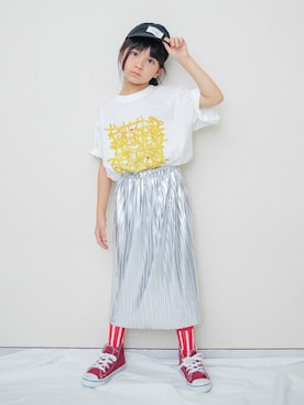 「コラボTシャツ」｜unit labさん（キッズ・127cm）の夏コーディネート