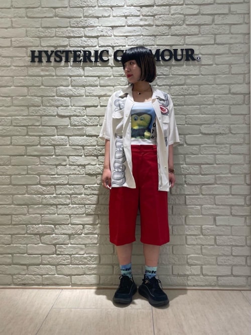 HYSTERIC HELLワッペン オープンカラーシャツ（シャツ/ブラウス