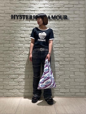 「アイテム（エコバッグ/サブバッグ、パープル系）」を使った、OKUDAさん（レディース・161cm）の夏コーディネート