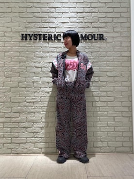 「HYSTERIC GLAMOUR（ヒステリックグラマー）のBLACK MAGIC WOMAN チビTシャツ（Tシャツ/カットソー）」を使った、OKUDAさん（レディース・161cm）の春コーディネート