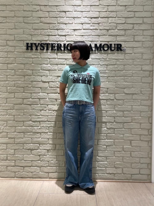 超クールな1枚！シルエット抜群！HYSTERIC ヒステリック ポロシャツ/灰 SHE DEVIL ポロシャツ（ポロシャツ）｜HYSTERIC GLAMOUR