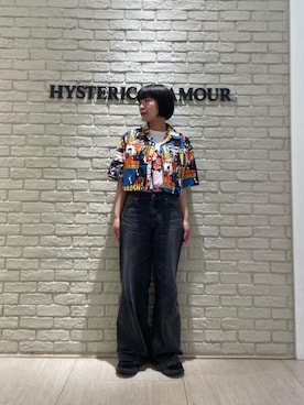 「ワイドパンツ 」｜「アイテム（パンツ）」を使った、OKUDAさん（レディース・161cm）の夏コーディネート