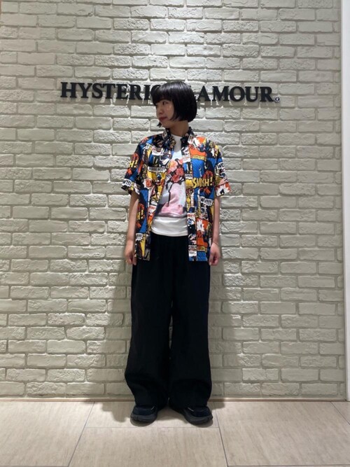 ヒステリックグラマー　ワイドタックパンツ ハイウエストワイドタックパンツ（その他パンツ）｜HYSTERIC