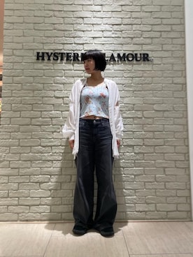 「ワイドパンツ 」｜「アイテム（パンツ）」を使った、OKUDAさん（レディース・161cm）の夏コーディネート