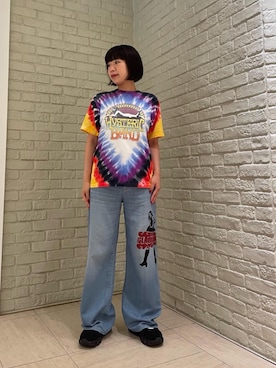 「ワイドパンツ 」｜「アイテム（パンツ）」を使った、OKUDAさん（レディース・161cm）の夏コーディネート