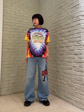 「ワイドパンツ 」｜「アイテム（パンツ）」を使った、OKUDAさん（レディース・161cm）の夏コーディネート