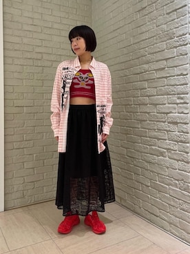 「キャミソール」｜OKUDAさん（レディース・161cm）の夏コーディネート