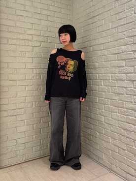 「HYSTERIC GLAMOUR（ヒステリックグラマー）のアイテム」を使った、OKUDAさん（レディース・161cm）の秋コーディネート