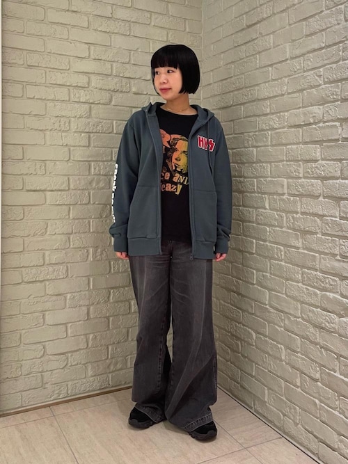 HYSTERIC GLAMOUR ブラック ワイドデニム HYSTERIC GLAMOUR ジーンズ デニム デニムパンツ ワイドデニム