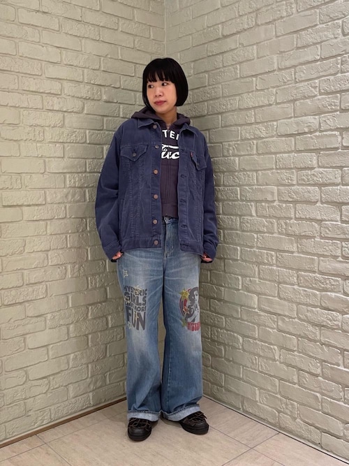 現行 ヒステリックグラマー WOMAN BANANA ワイドデニムパンツ WOMAN BANANA ワイドデニムパンツ|HYSTERIC GLAMOUR WOMEN