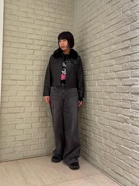 「アイテム（その他アウター）」を使った、OKUDAさん（レディース・161cm）の秋コーディネート