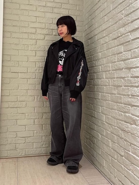 「HYSTERIC GLAMOUR（ヒステリックグラマー）のアイテム」を使った、OKUDAさん（レディース・161cm）の秋コーディネート